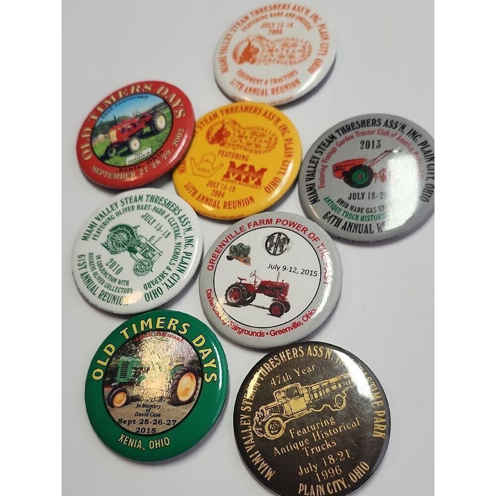 Tractor Event Pin Lot — Multicolor Tractor Buttons